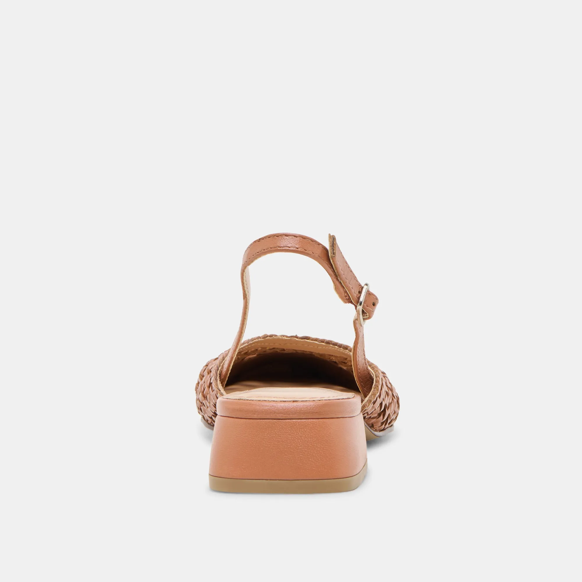 BIRDIE FLATS TAN WOVEN LEATHER