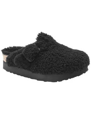 Birkenstock Boston Big Buckle Platform Shearling Slipper