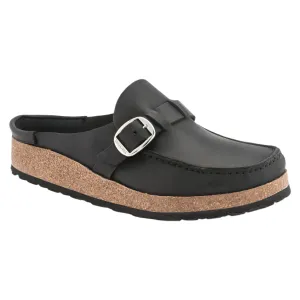 Birkenstock Shoes Buckley Oiled Leather Black Narrow