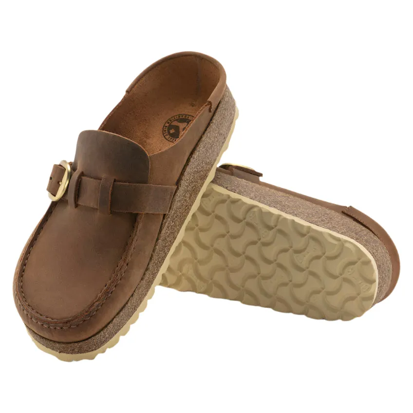 Birkenstock Shoes Buckley Oiled Leather Cognac Narrow
