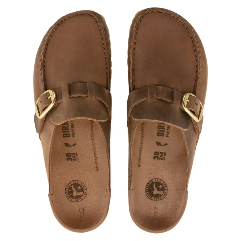 Birkenstock Shoes Buckley Oiled Leather Cognac Narrow