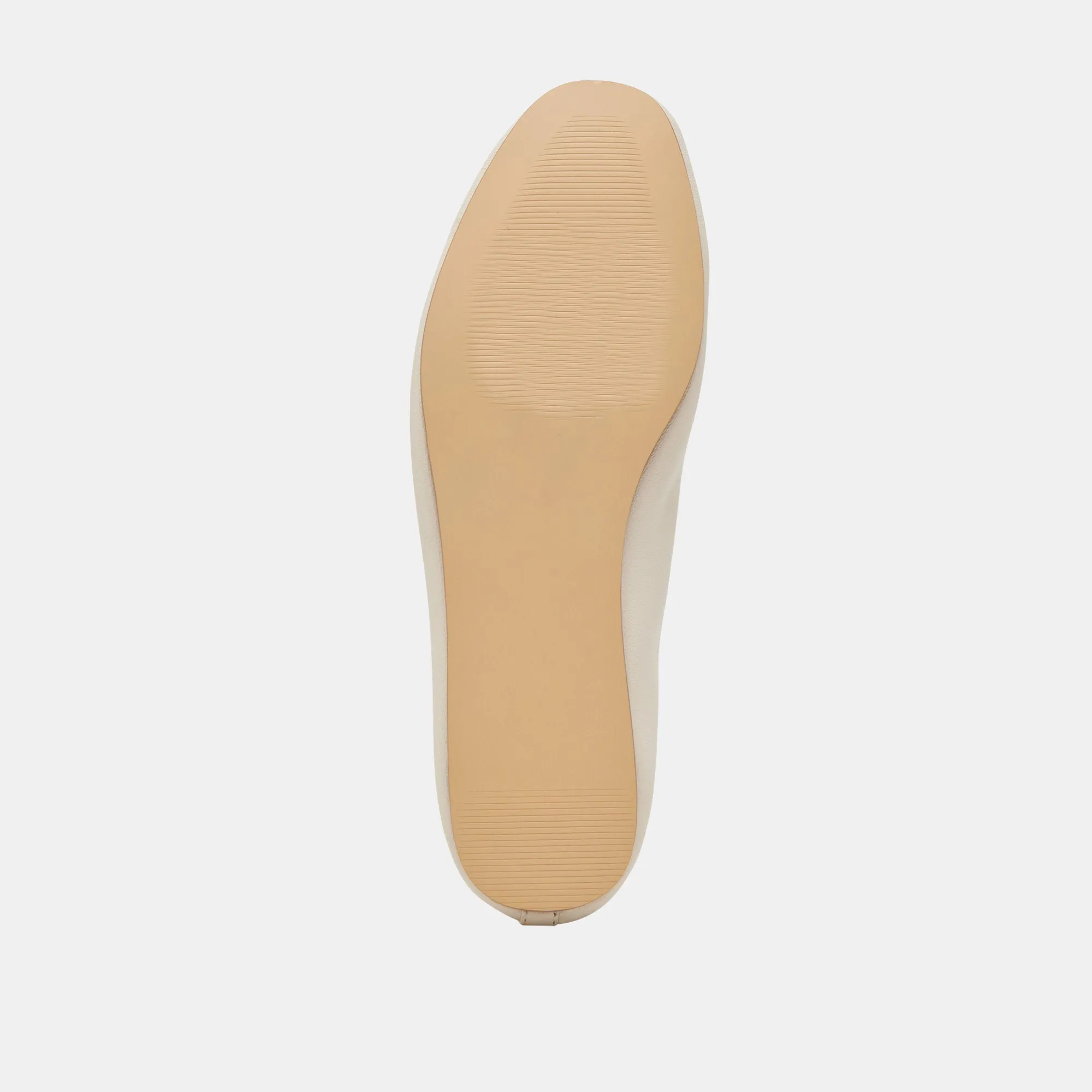 BRAIDY BALLET FLATS IVORY LEATHER
