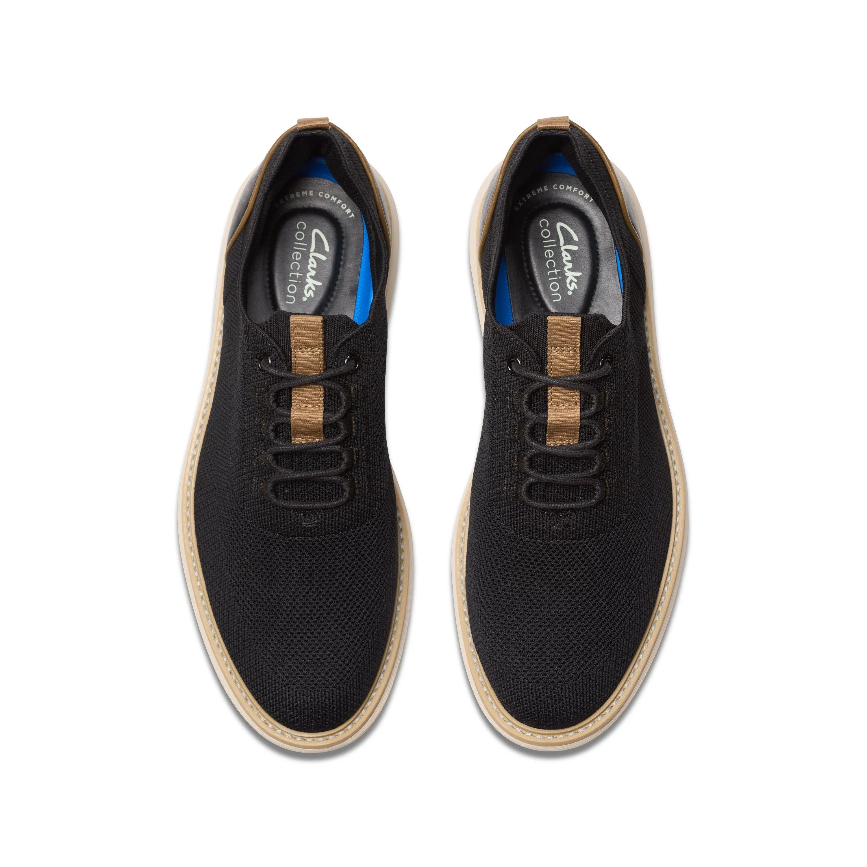 Clarks Brantin Knit in Black Textile