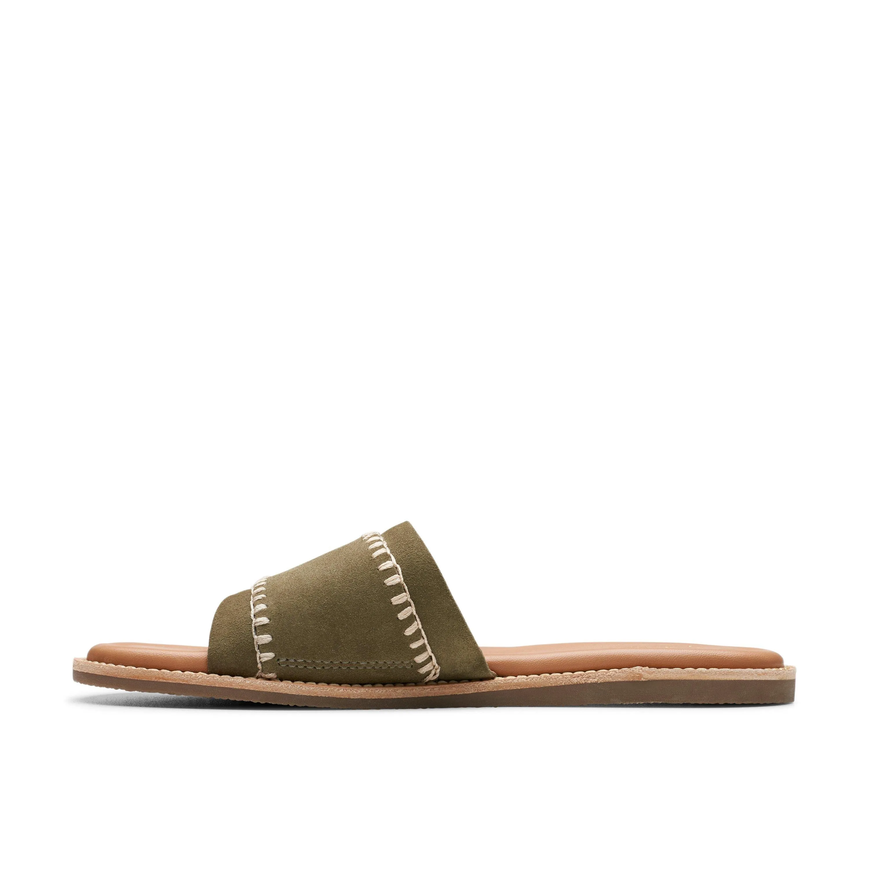 Clarks Maritime Mule in Green Suede