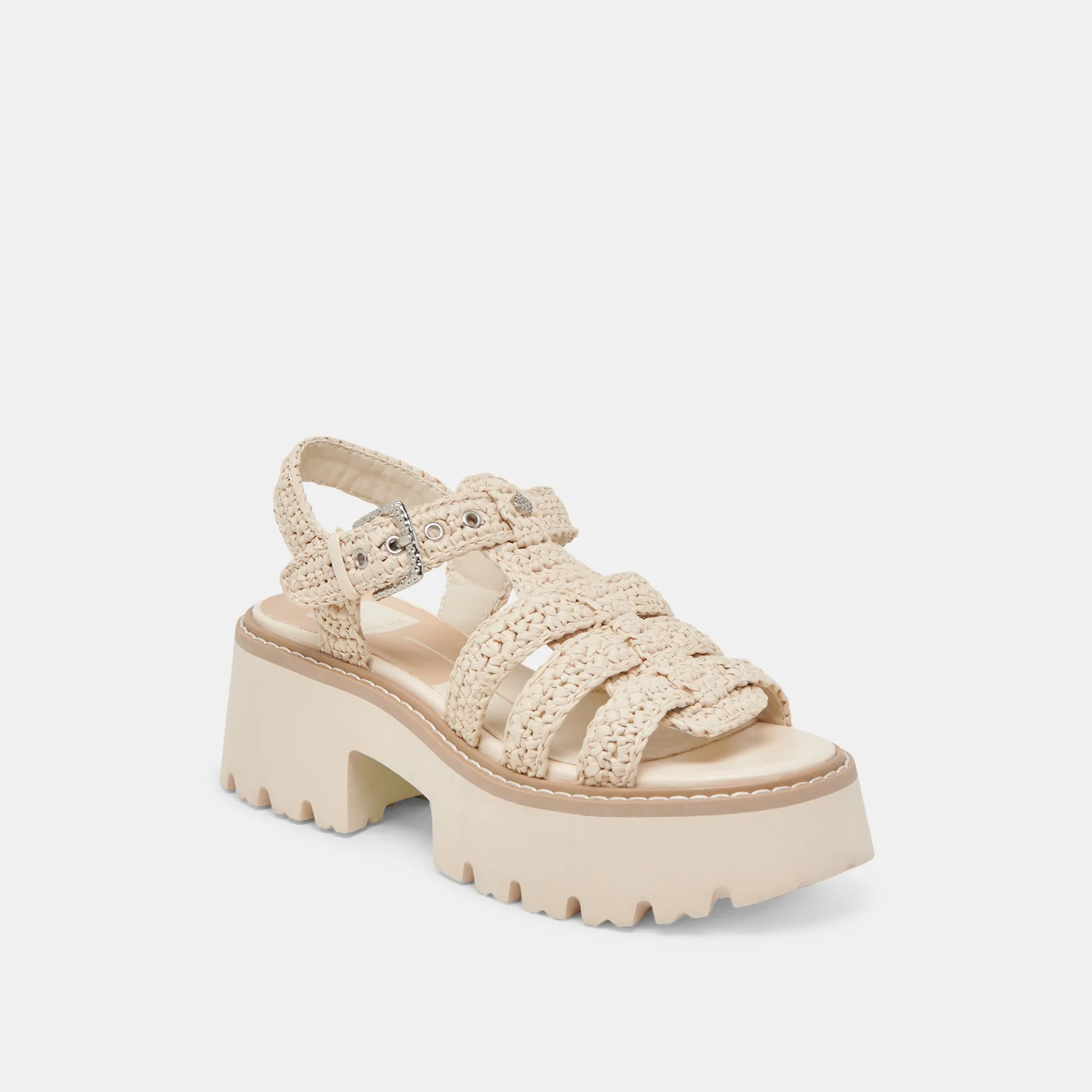 LATICE SANDALS OATMEAL KNIT