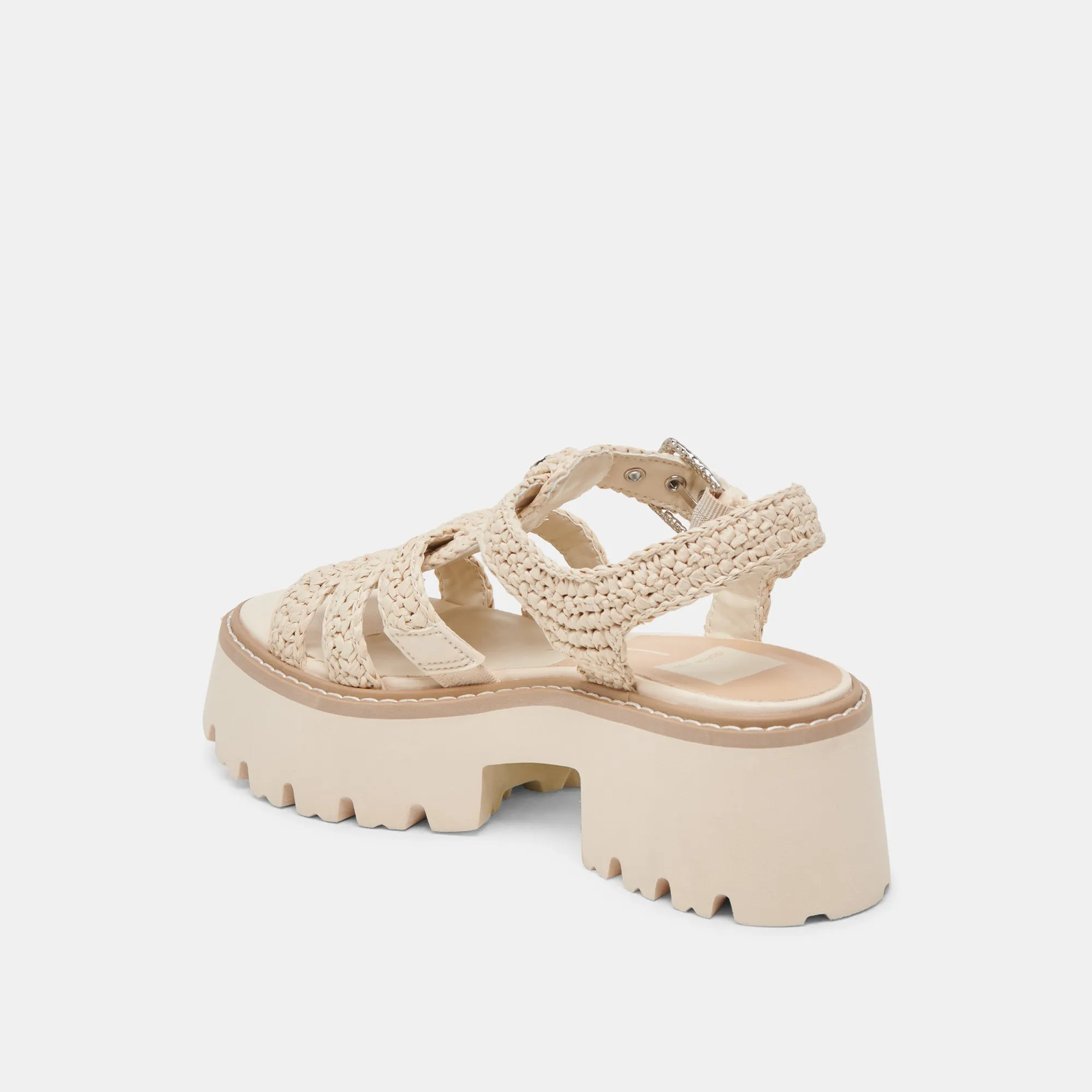 LATICE SANDALS OATMEAL KNIT