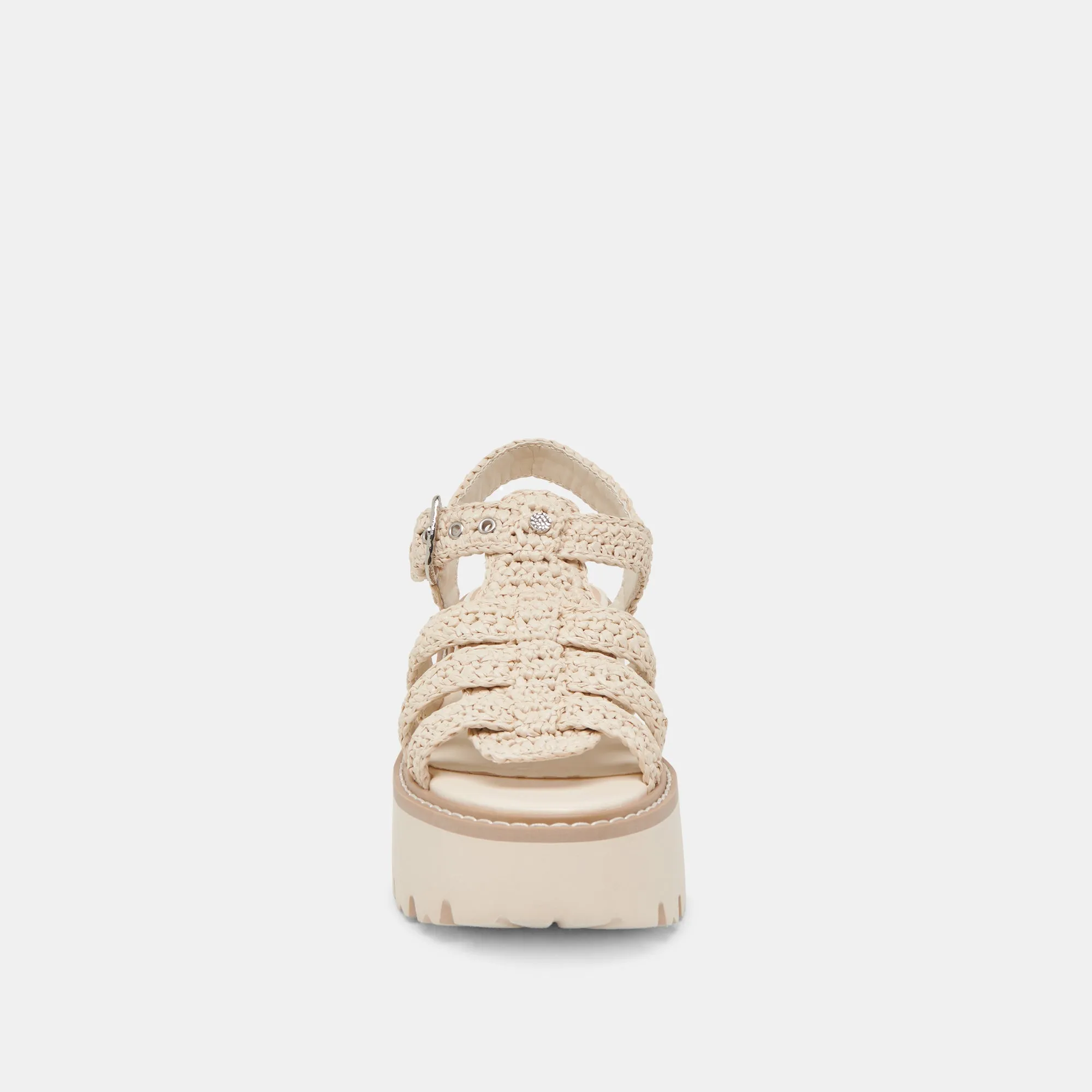 LATICE SANDALS OATMEAL KNIT