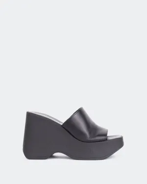Moss Black Leather