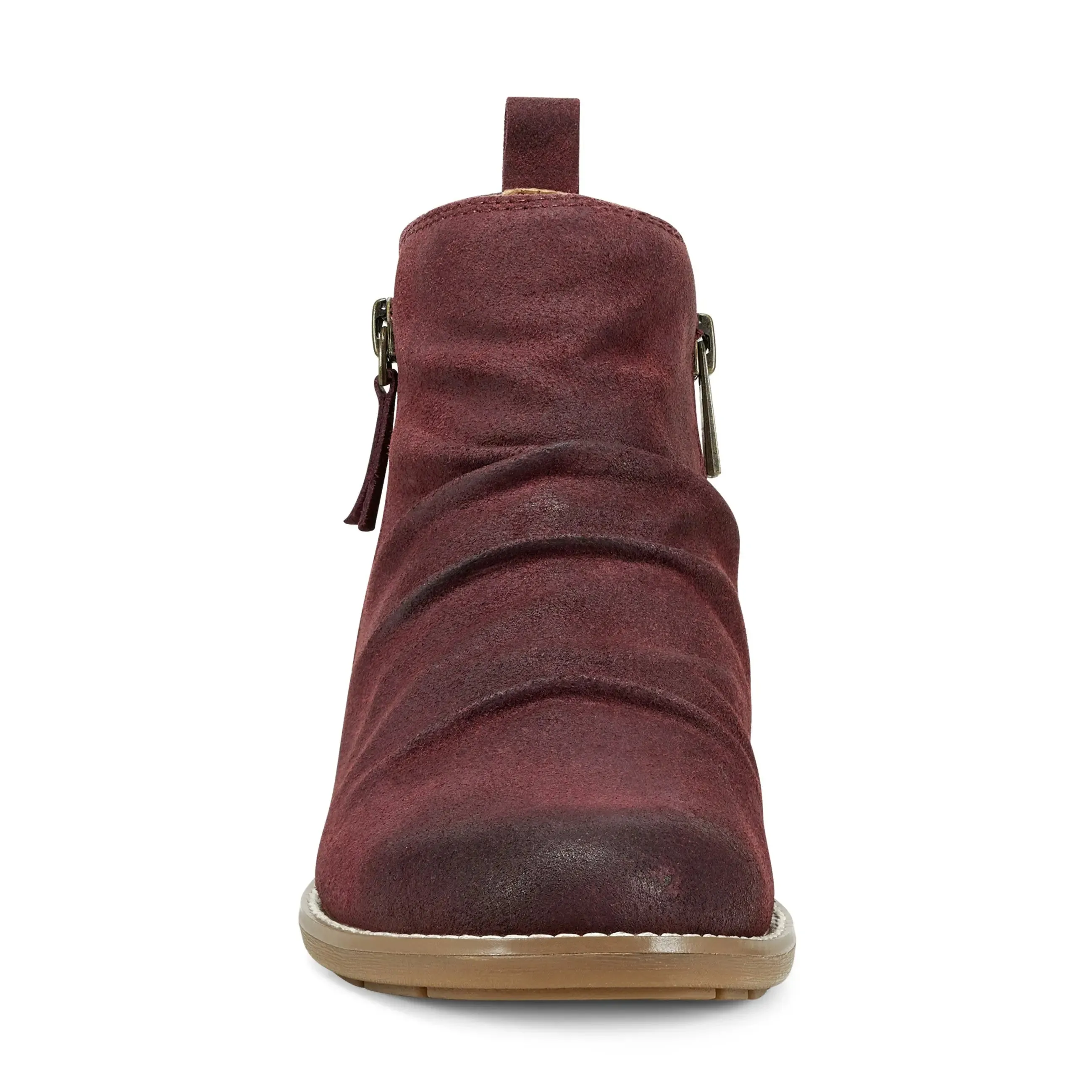 Nadya Round Toe Ruched Casual Booties