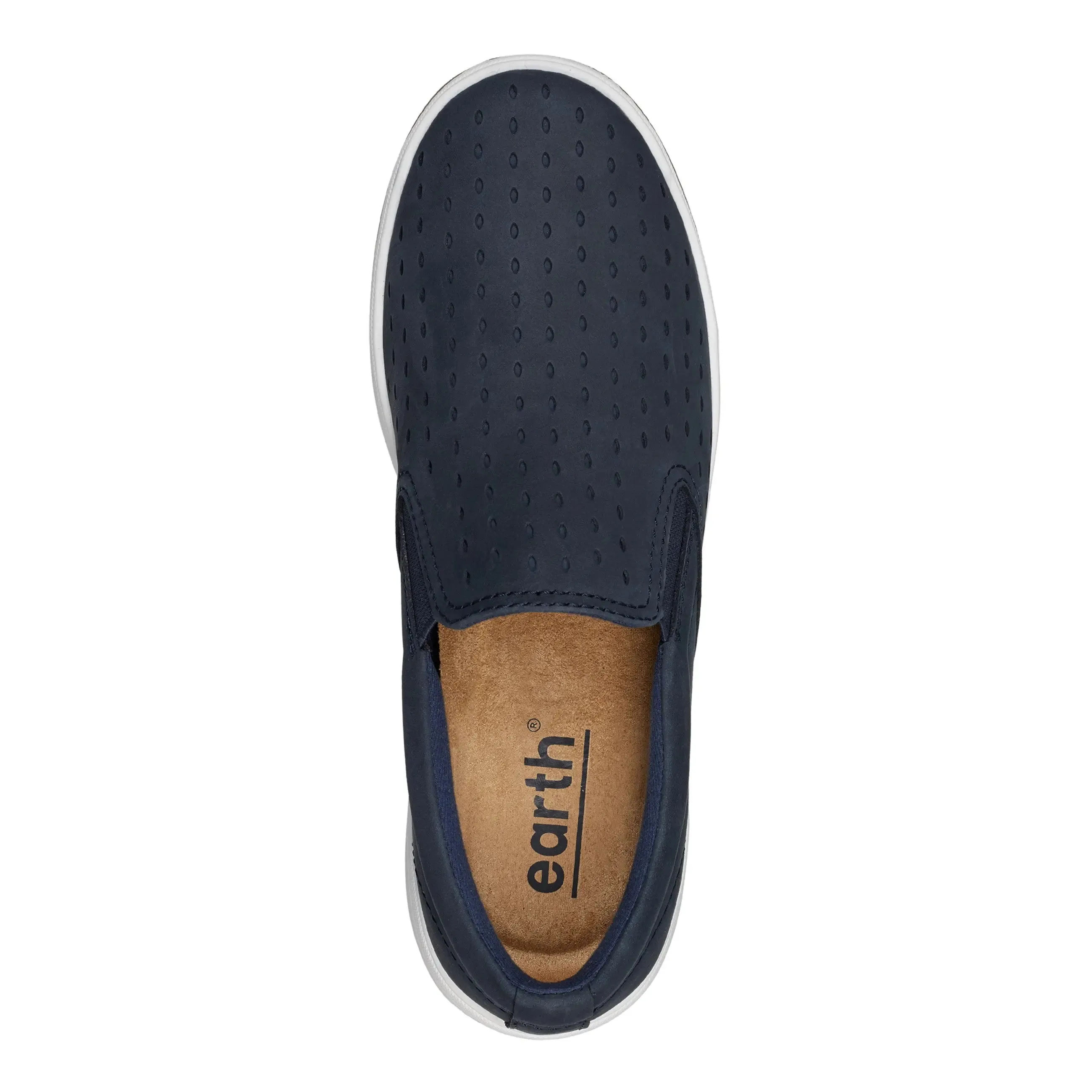 Nel Laser Cut Round Toe Casual Slip-on Sneakers