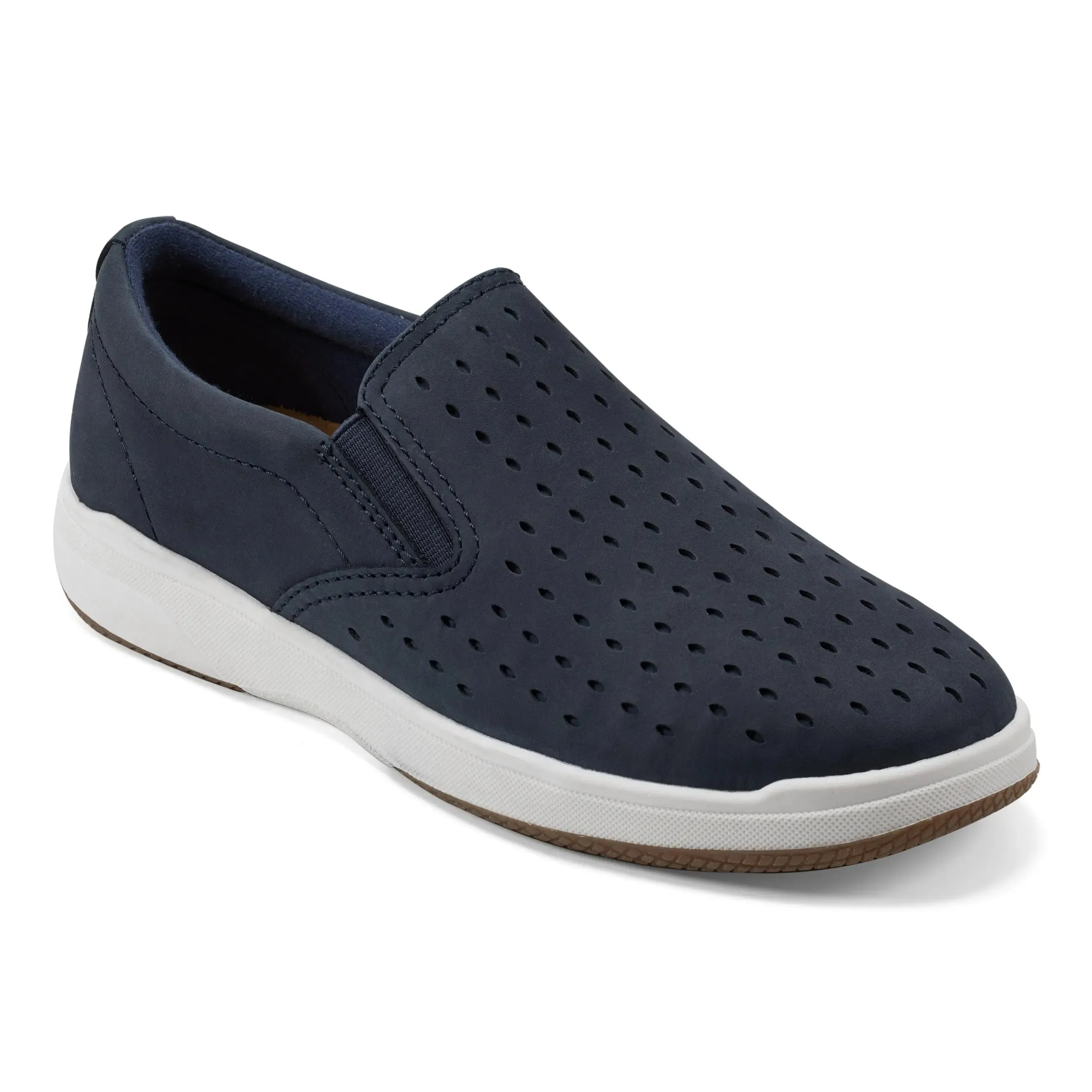 Nel Laser Cut Round Toe Casual Slip-on Sneakers