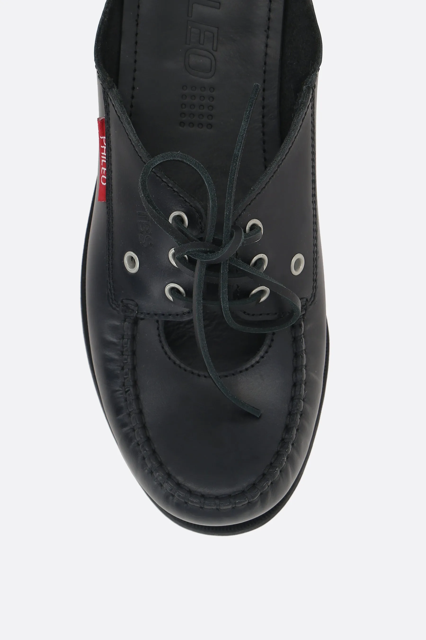 Phileo x TBS flat mules in smooth leather