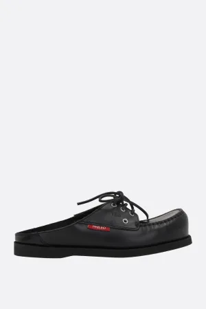 Phileo x TBS flat mules in smooth leather