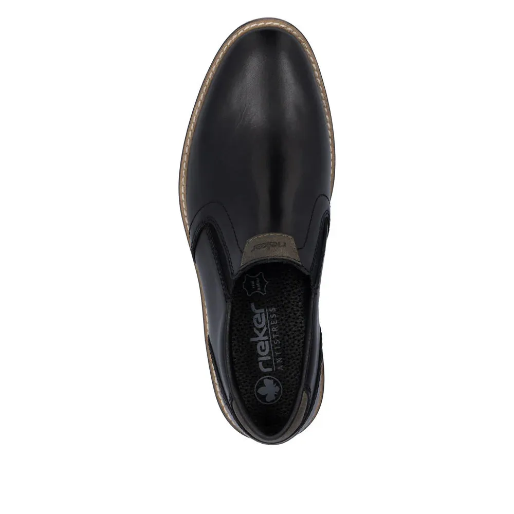 Rieker Shoes 13557-00 Black Slip On