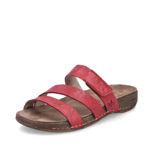 Rieker Shoes 61450-33 Red Velcro Slide