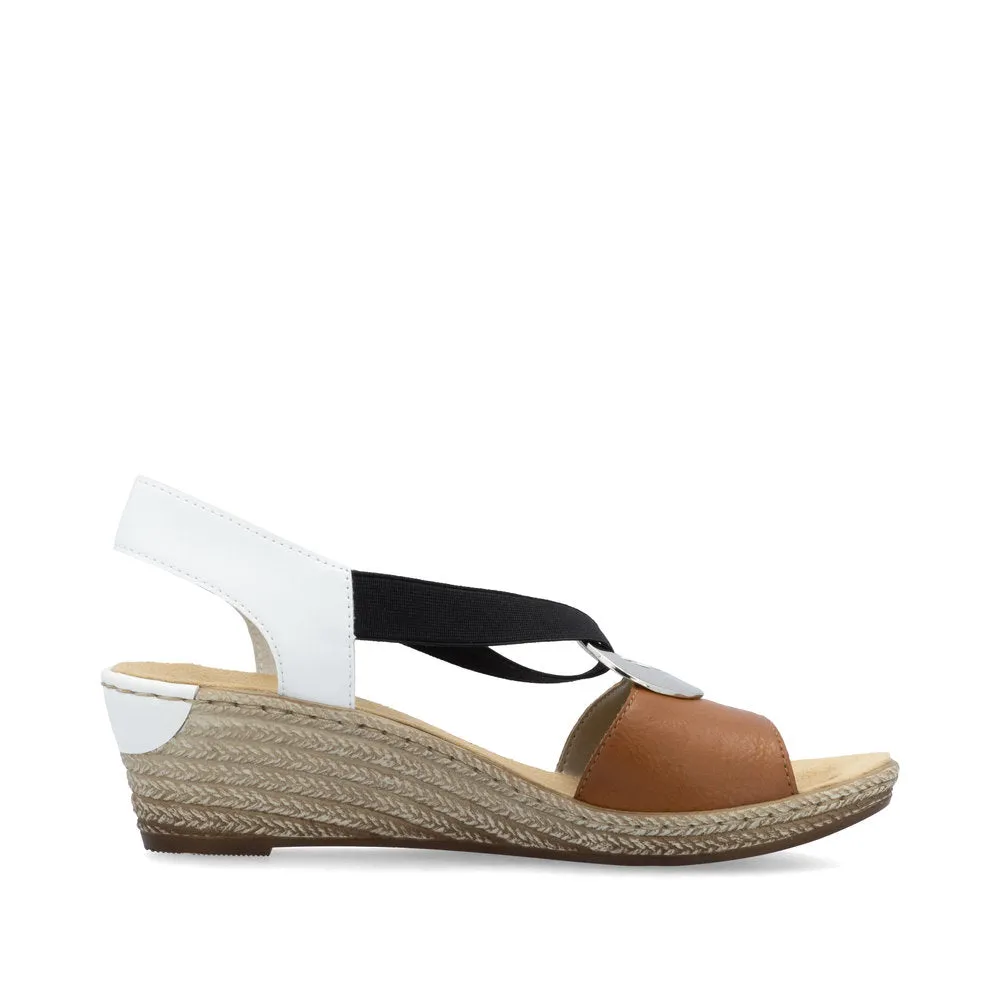 Rieker Shoes 624H6-24 Brown Multi Slip On