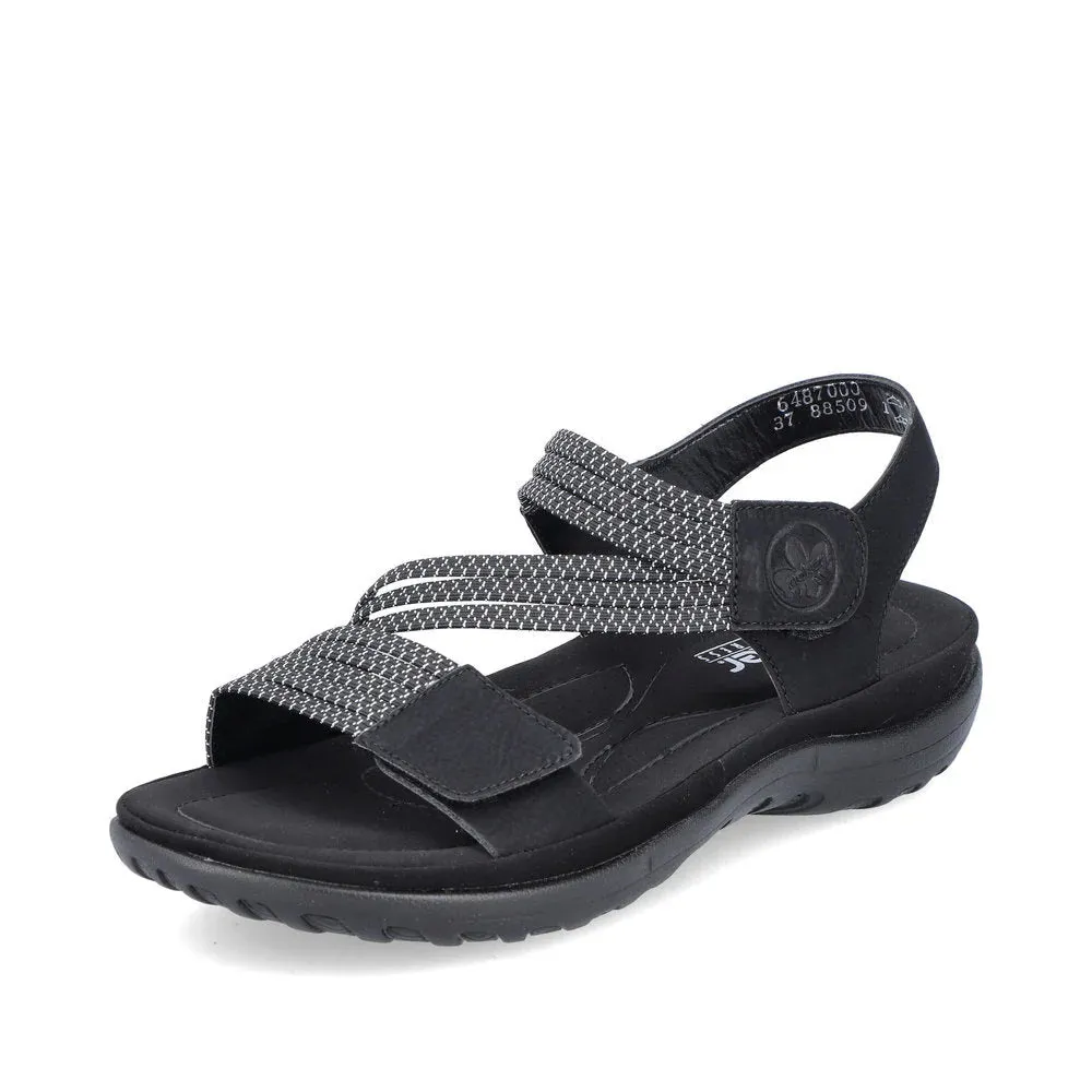 Rieker Shoes 64870-00 Velcro Z-Strap Black