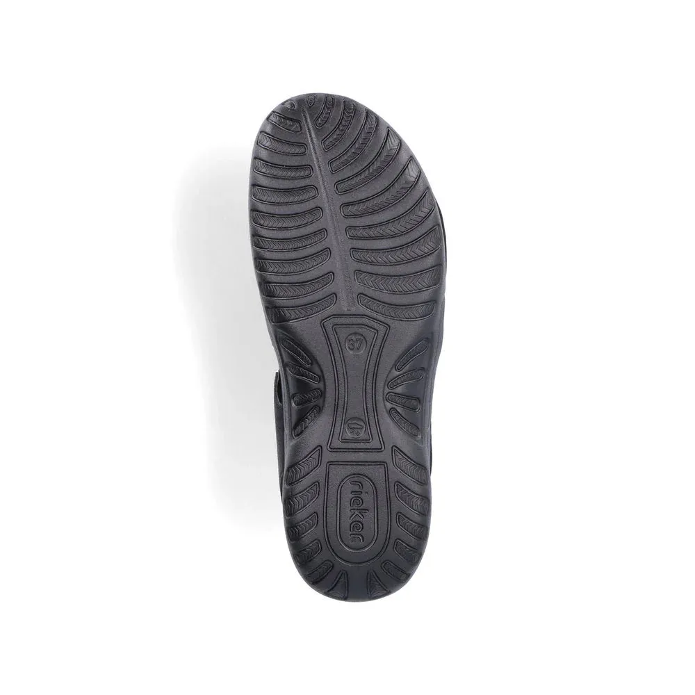 Rieker Shoes 64870-00 Velcro Z-Strap Black