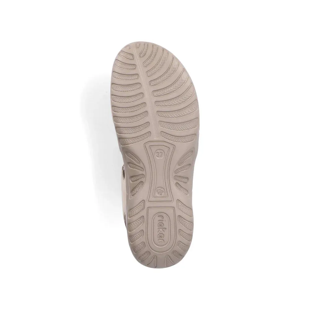 Rieker Shoes 64870-62 Velcro Z-Strap Beige