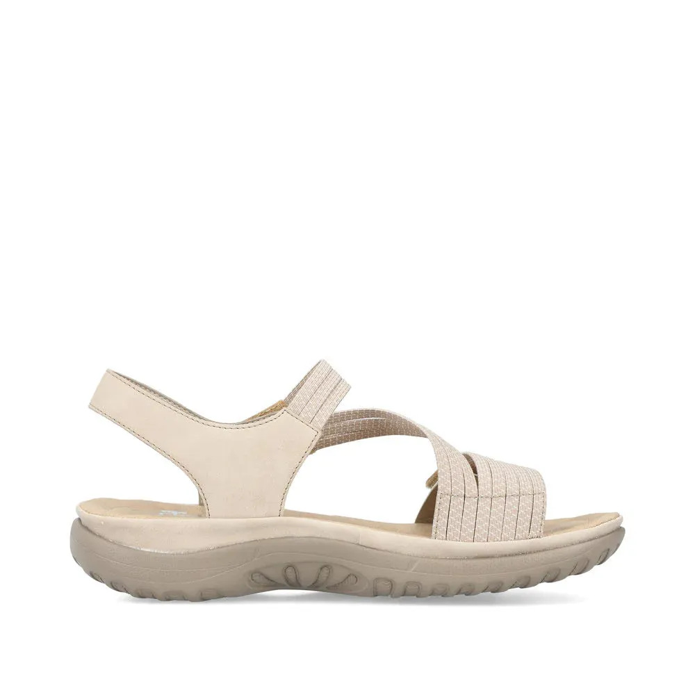 Rieker Shoes 64870-62 Velcro Z-Strap Beige