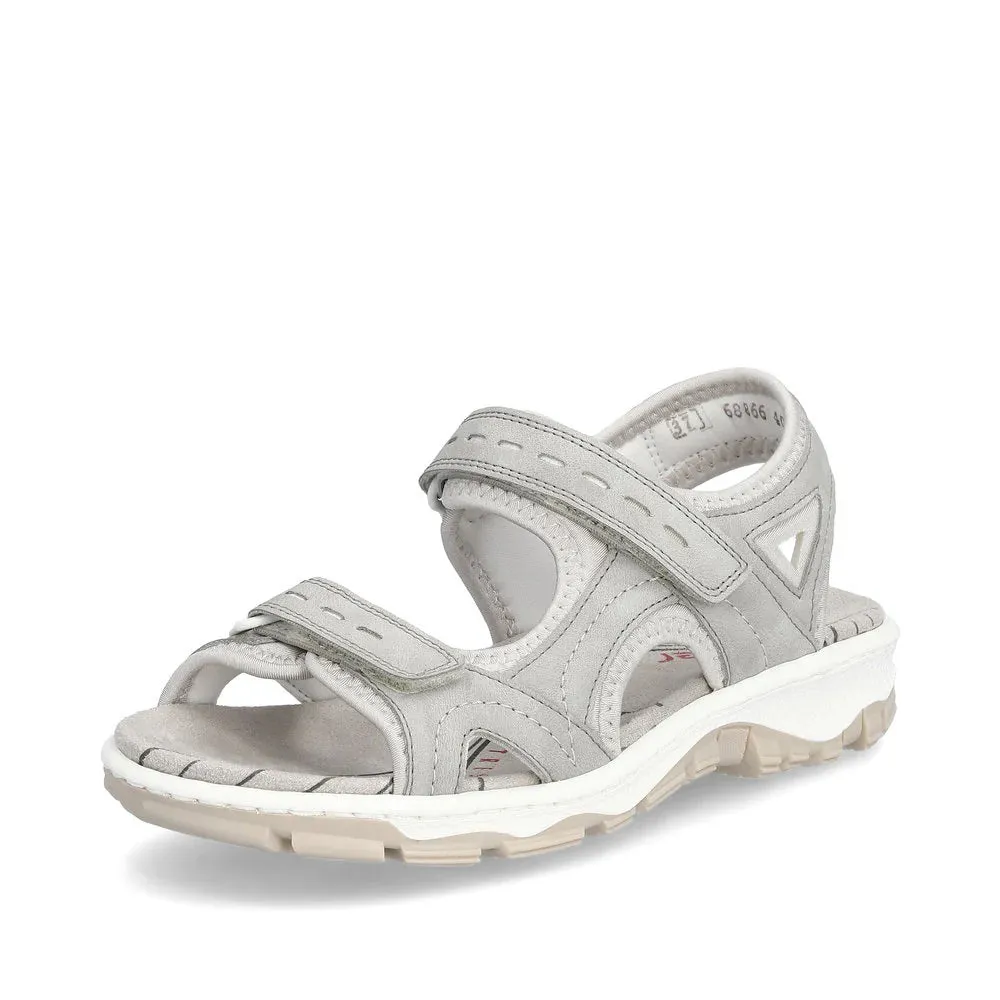 Rieker Shoes 68866-40 Grey Multi Velcro