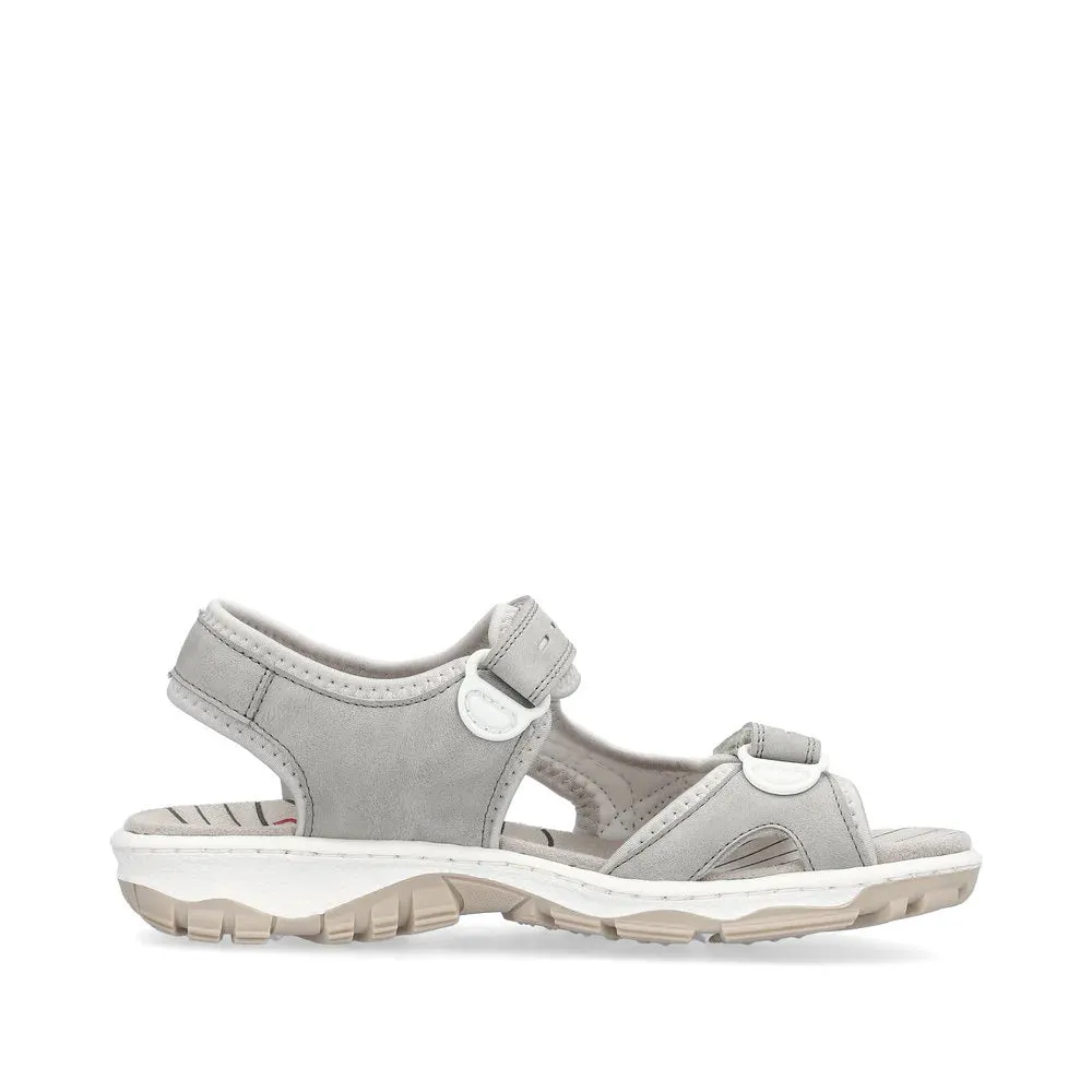 Rieker Shoes 68866-40 Grey Multi Velcro