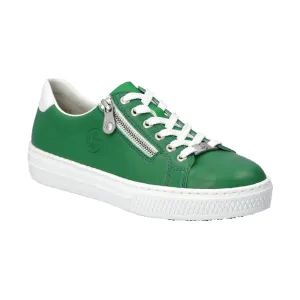 Rieker Shoes L59L1-52 Green Lace/Side Zip