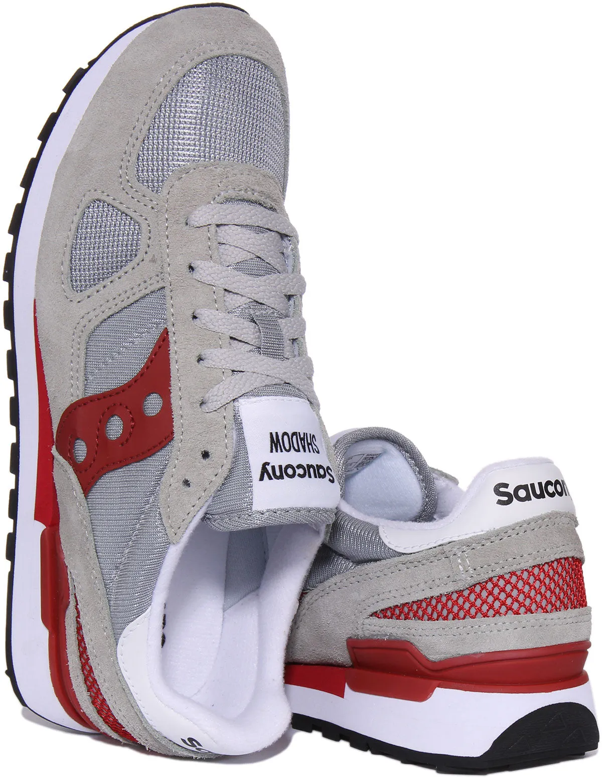 Saucony Shadow Original In Grey Red For Men Shoes Saucony