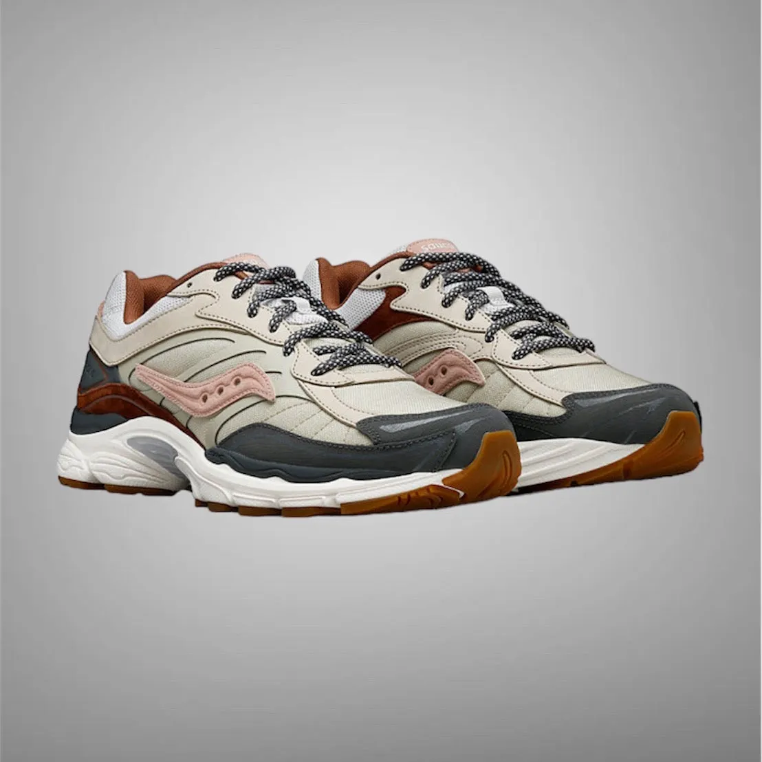 Shoes Saucony Saucony Mens Progrid OMNI 9 Tan Grey Pink