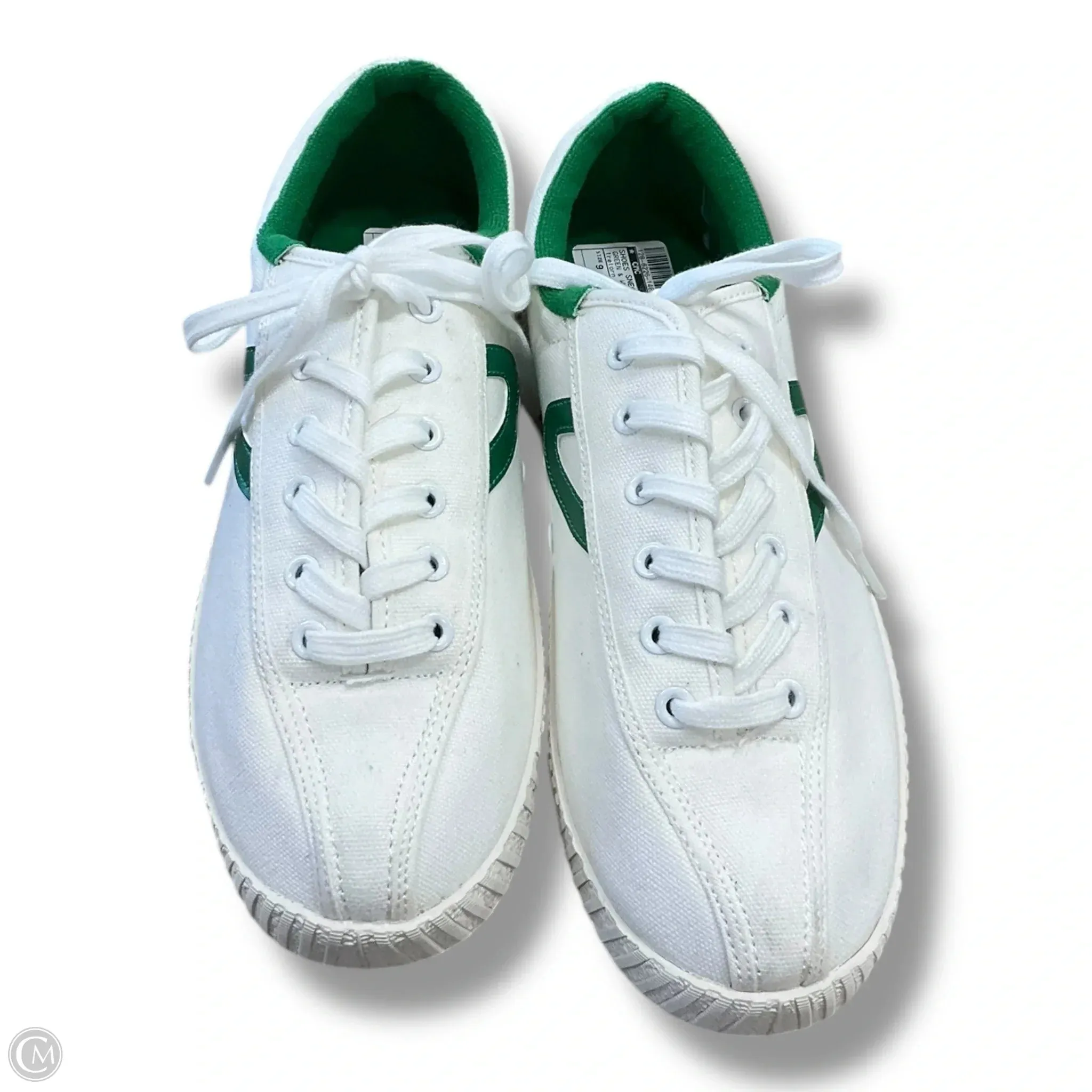 Shoes Sneakers By Cmc In Green & White, Size: 9