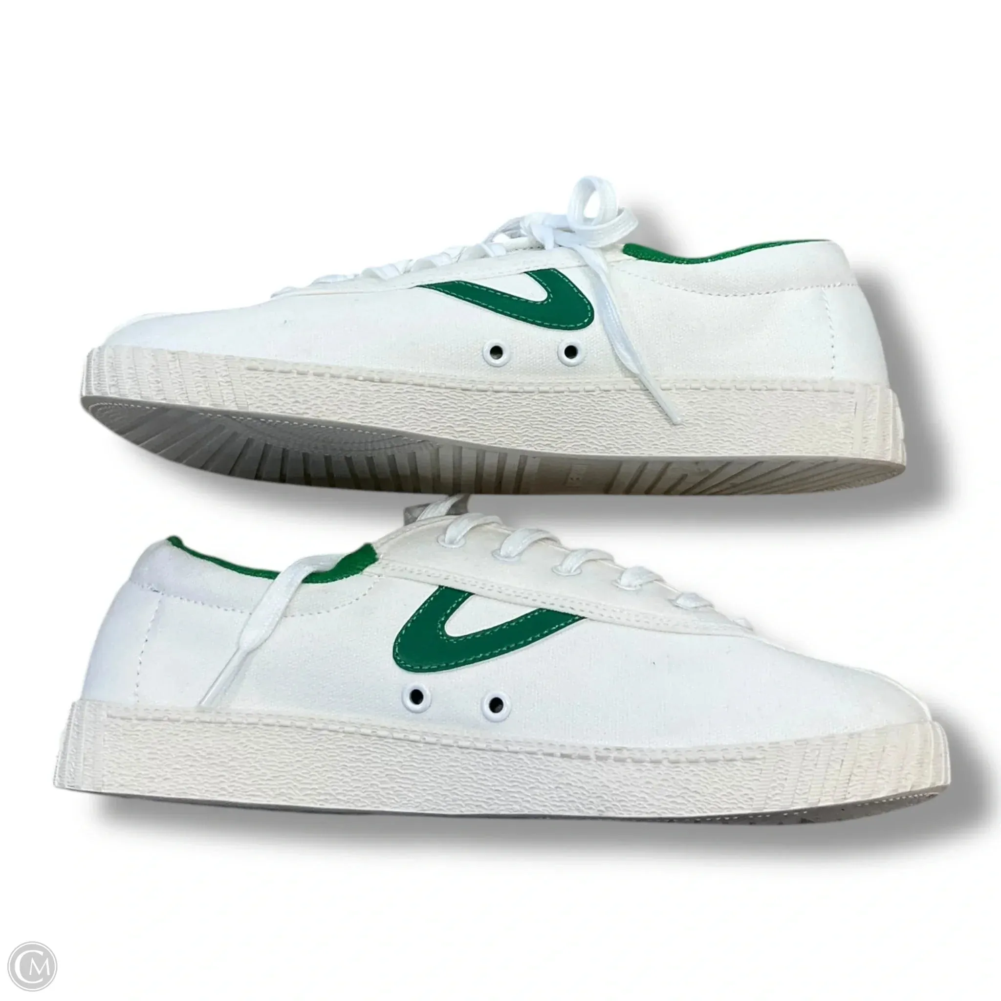 Shoes Sneakers By Cmc In Green & White, Size: 9