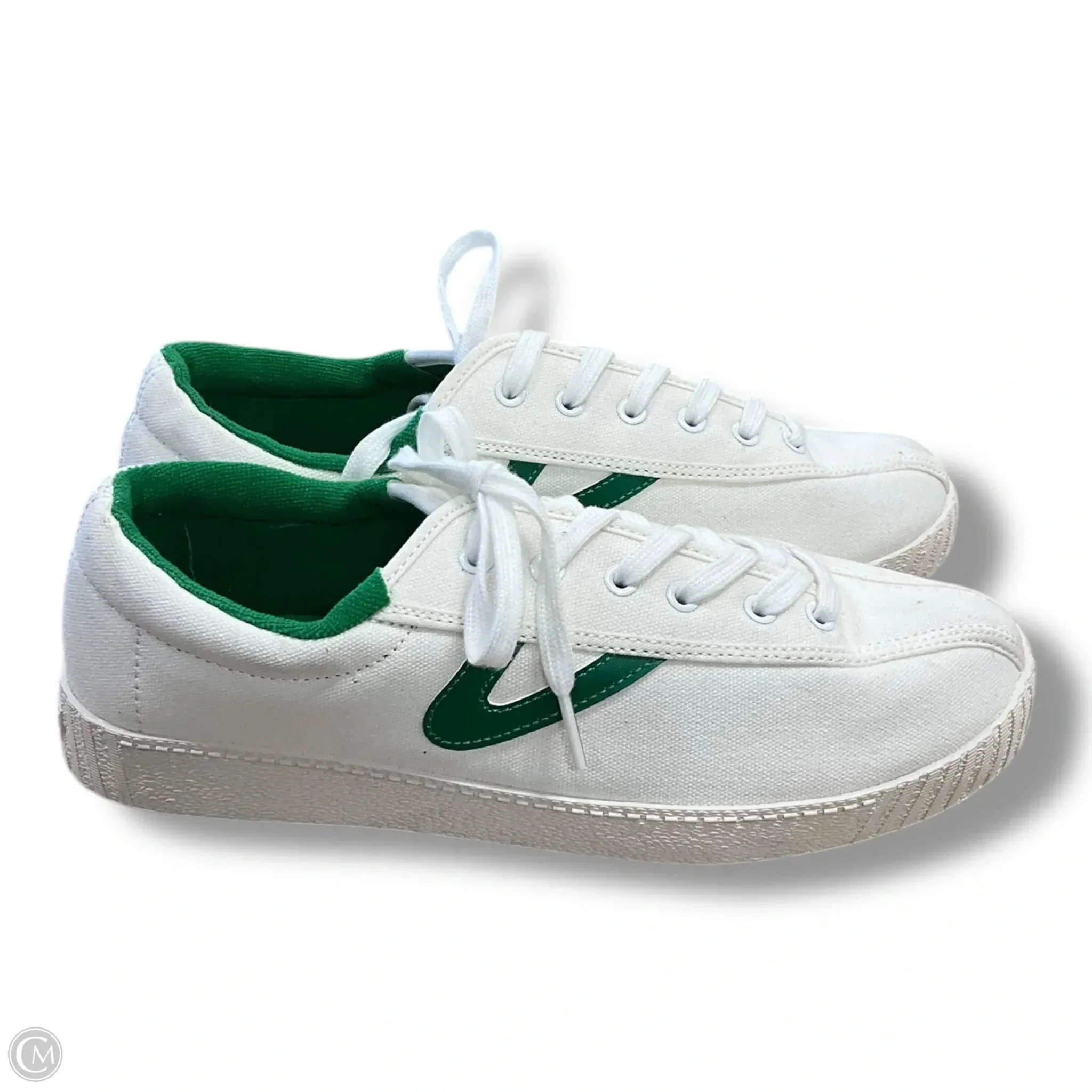 Shoes Sneakers By Cmc In Green & White, Size: 9