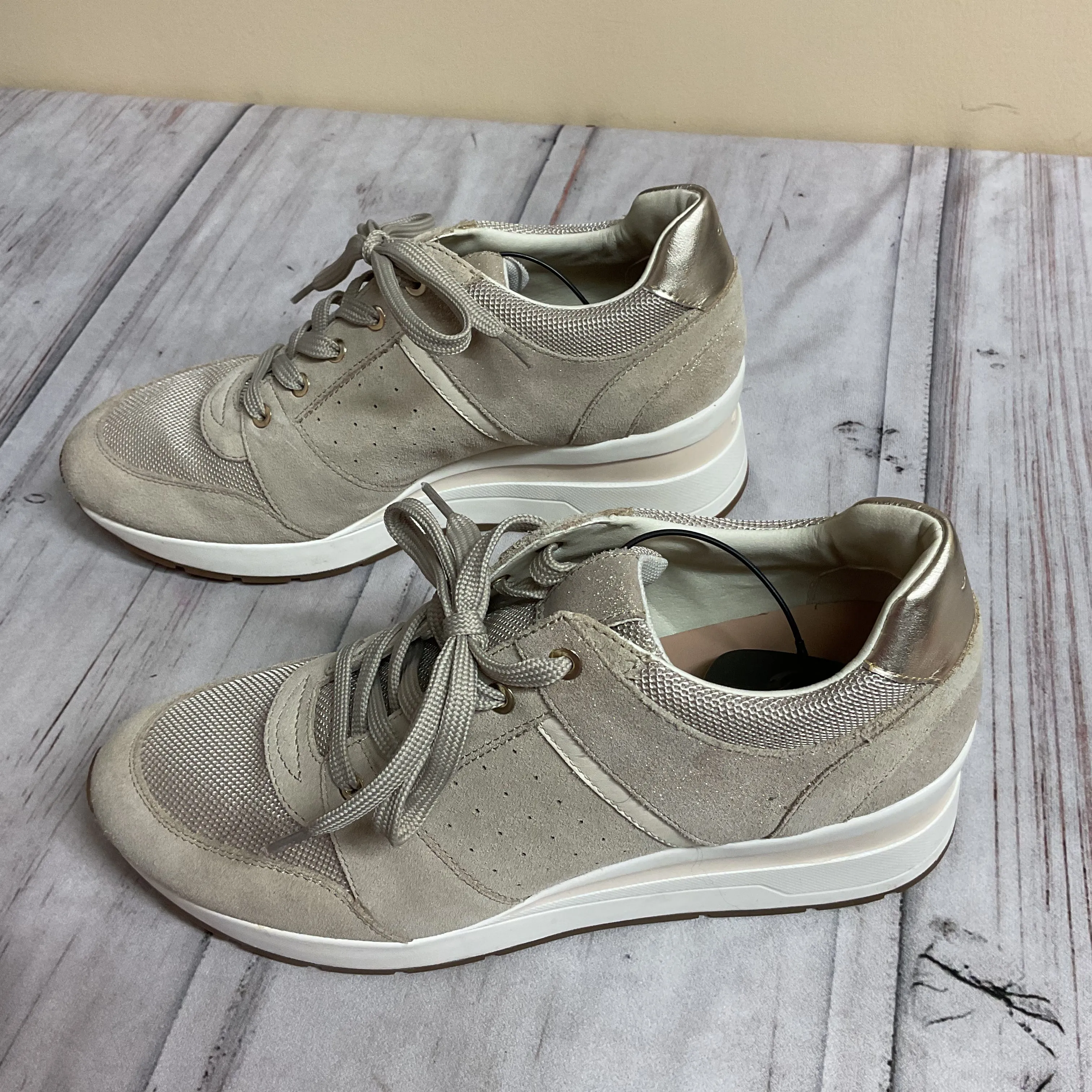Shoes Sneakers By Geox Shoes In Gold, Size:10.5