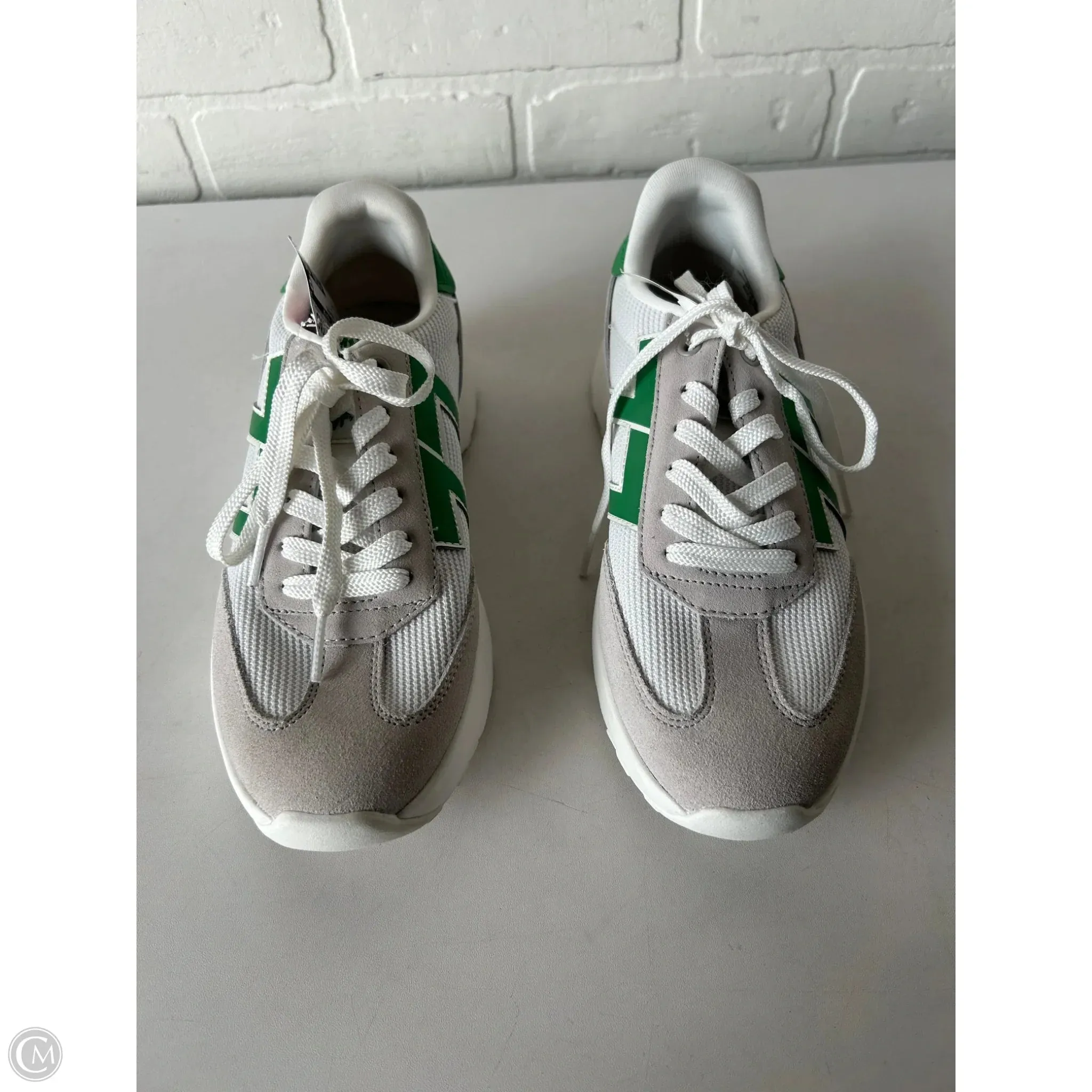 Shoes Sneakers By le tigre In Green & White, Size: 6