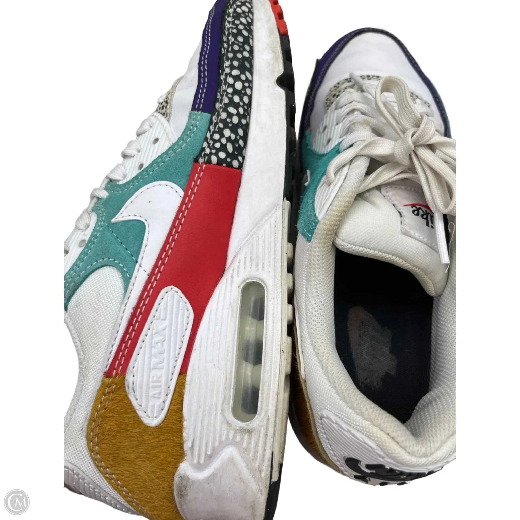 Shoes Sneakers By Nike Apparel In White & Yellow, Size: 8.5
