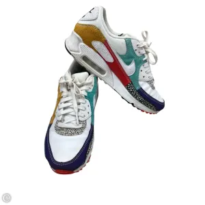 Shoes Sneakers By Nike Apparel In White & Yellow, Size: 8.5