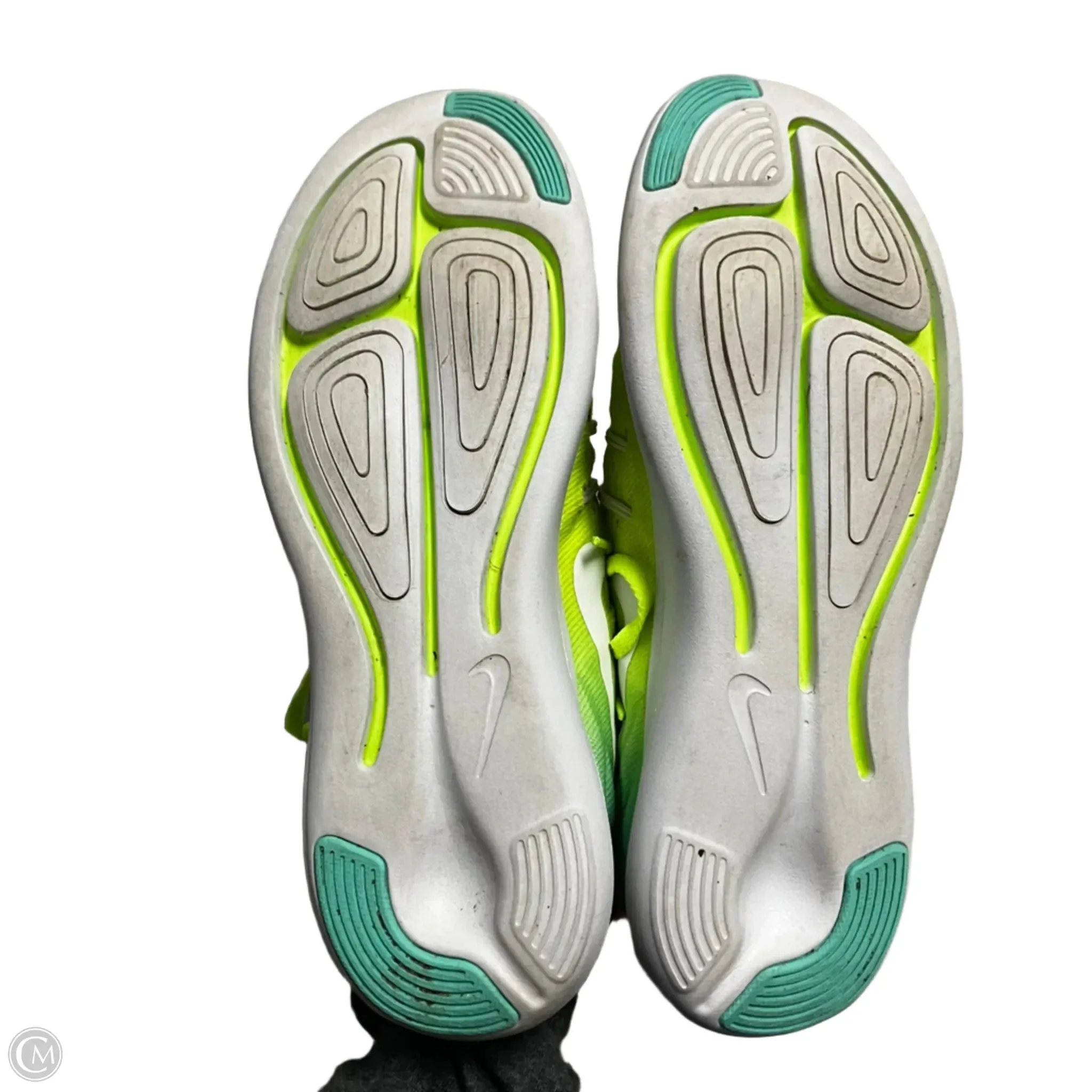 Shoes Sneakers By Nike In Blue & Green, Size: 9