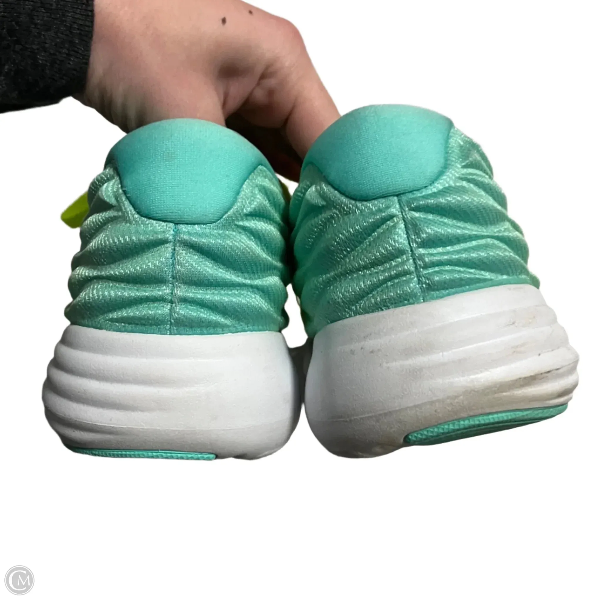 Shoes Sneakers By Nike In Blue & Green, Size: 9