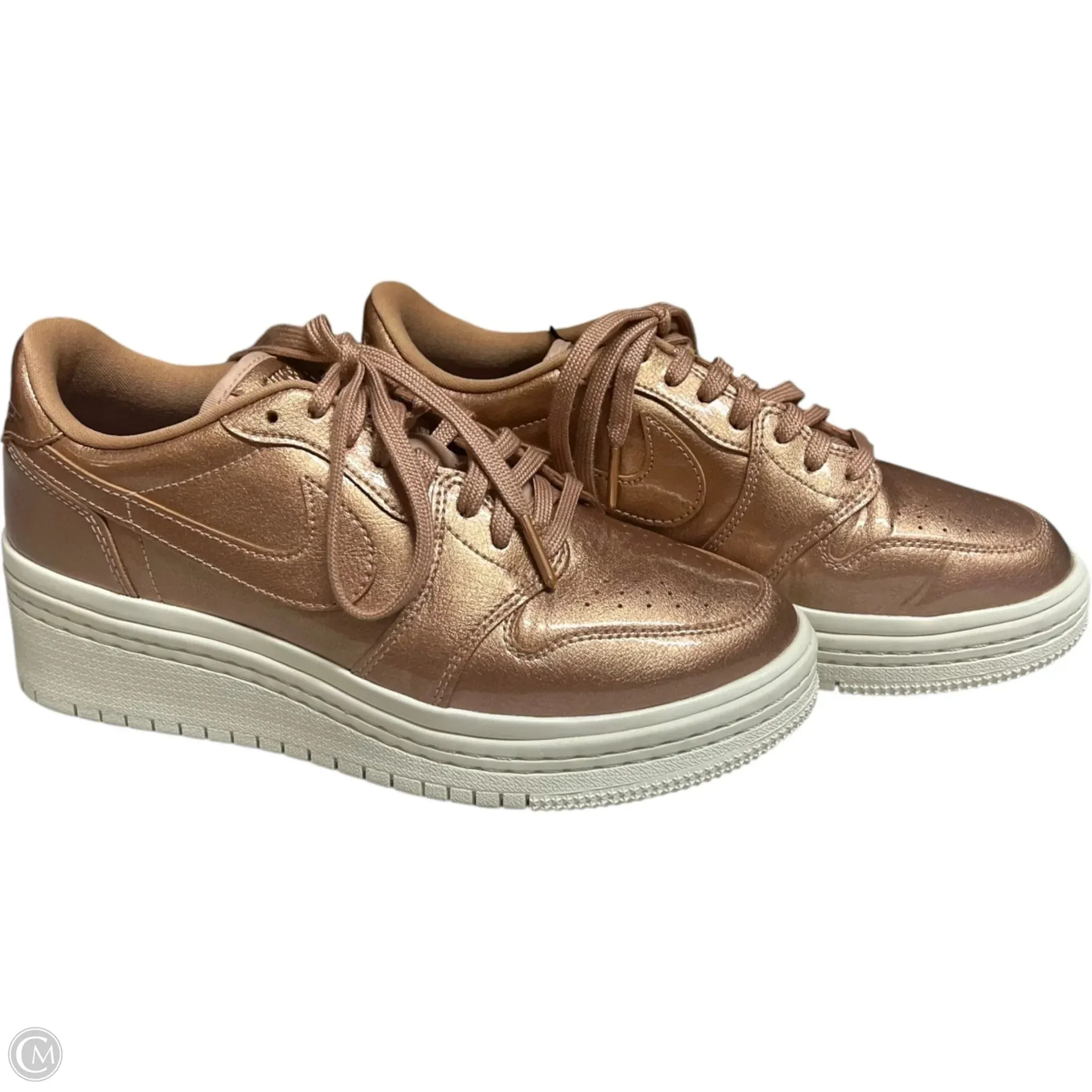 Shoes Sneakers Platform By Nike In Pink & Yellow, Size: 8