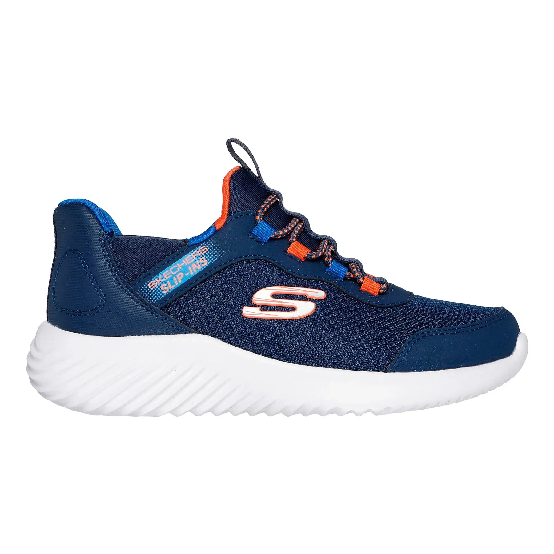 Skechers Shoes Kids Slip-Ins: Bounder - Brisk - Burst Navy Blue