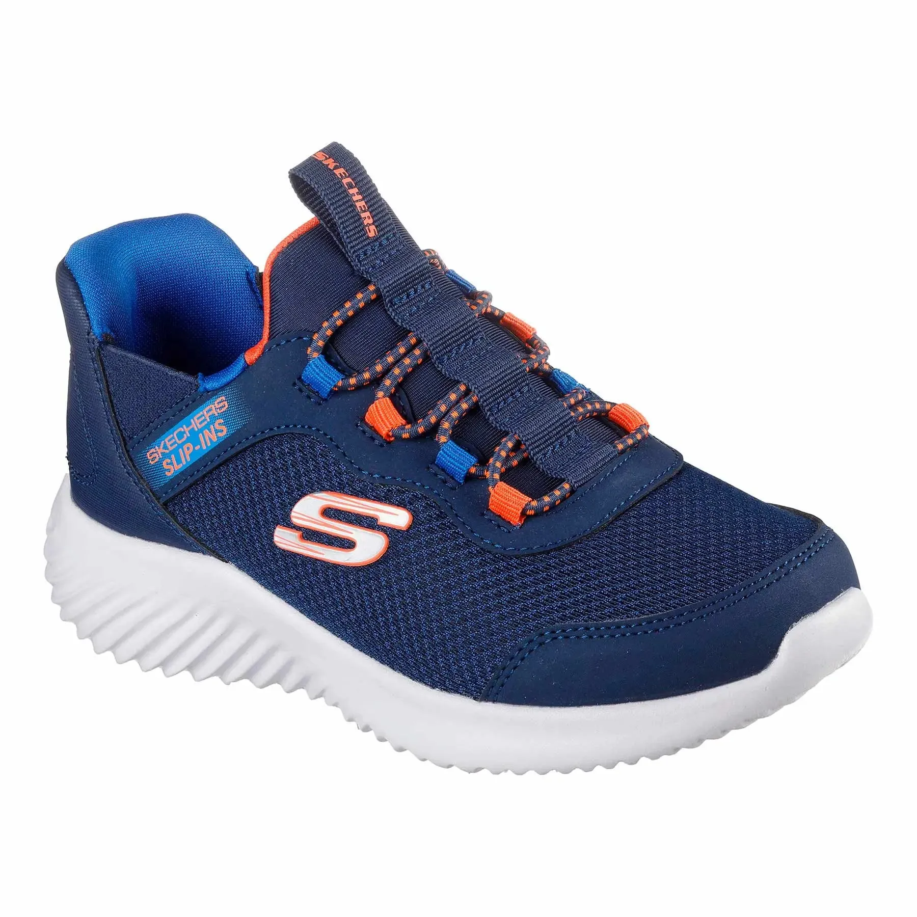 Skechers Shoes Kids Slip-Ins: Bounder - Brisk - Burst Navy Blue